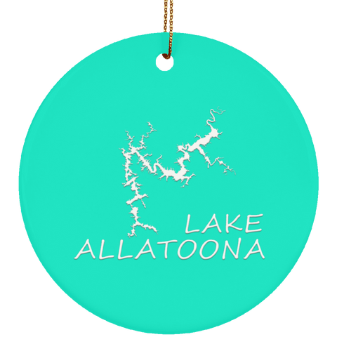 Image of Lake Allatoona Ceramic Circle Ornament