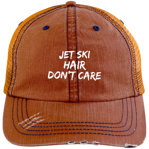 Image of Jet Ski Hair Distressed Unstructured Trucker Cap