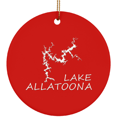 Image of Lake Allatoona Ceramic Circle Ornament