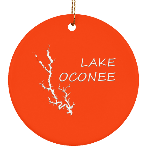 Image of Lake Oconee Ceramic Circle Ornament