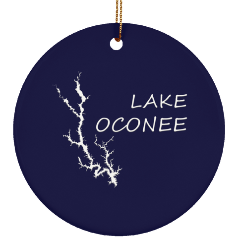 Image of Lake Oconee Ceramic Circle Ornament