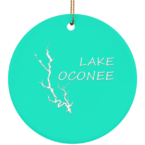 Image of Lake Oconee Ceramic Circle Ornament