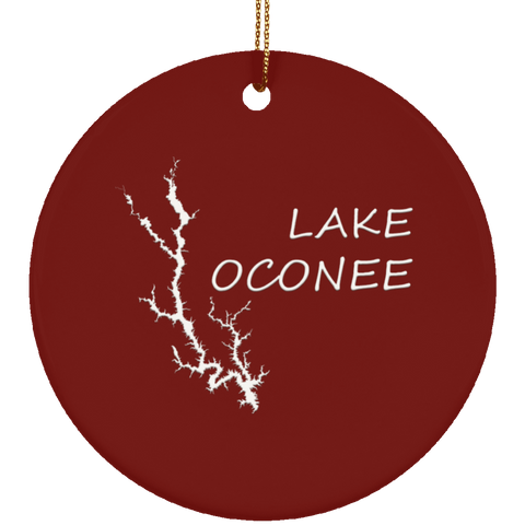 Image of Lake Oconee Ceramic Circle Ornament