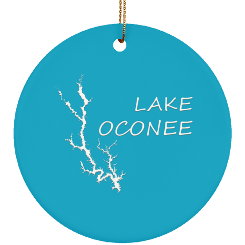 Image of Lake Oconee Ceramic Circle Ornament