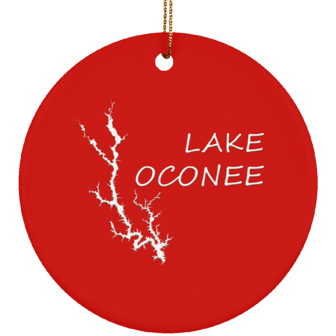 Image of Lake Oconee Ceramic Circle Ornament