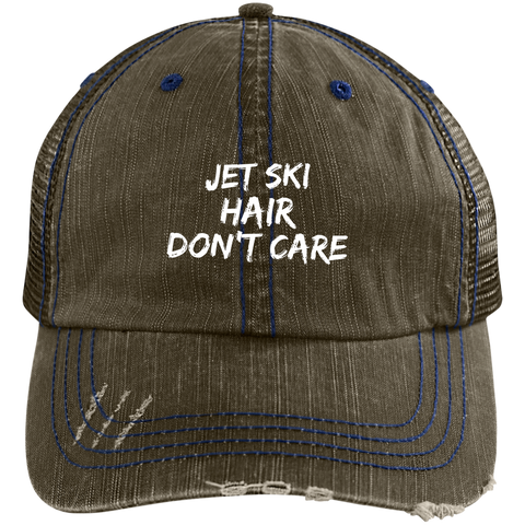 Image of Jet Ski Hair Distressed Unstructured Trucker Cap