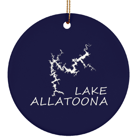 Image of Lake Allatoona Ceramic Circle Ornament