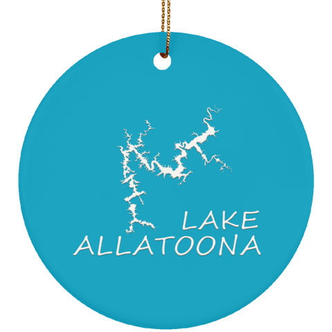 Image of Lake Allatoona Ceramic Circle Ornament