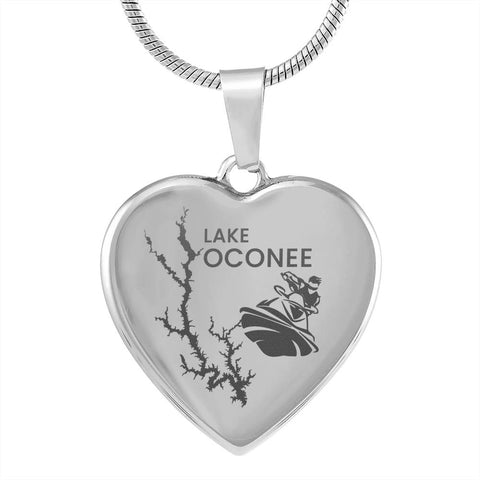Image of Lake Oconee Heart Jet Ski Necklace