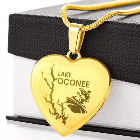 Image of Gold Lake Oconee Jet Ski Heart Necklace