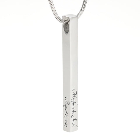 Image of Personalized Vertical Bar Necklace