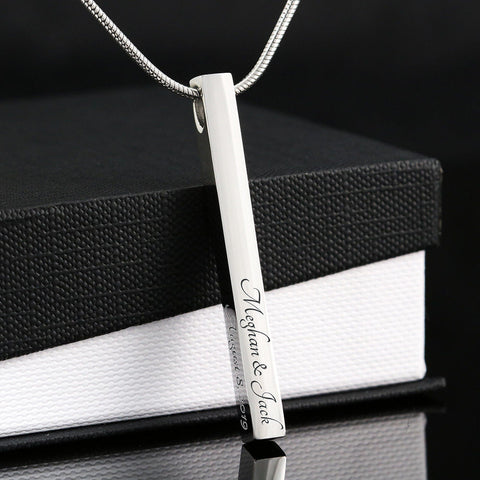 Image of Personalized Vertical Bar Necklace