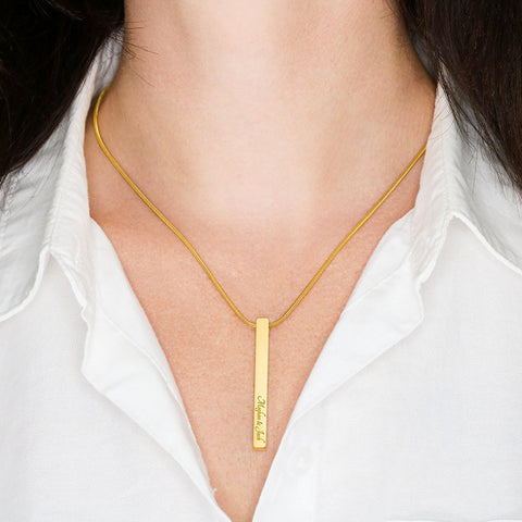 Image of Personalized Vertical Bar Necklace