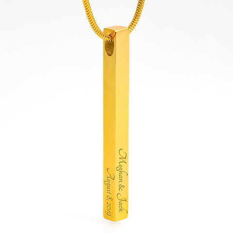 Image of Personalized Vertical Bar Necklace