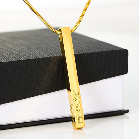 Image of Personalized Vertical Bar Necklace
