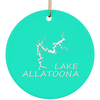 Lake Allatoona Ceramic Circle Ornament