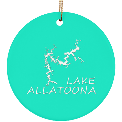 Lake Allatoona Ceramic Circle Ornament