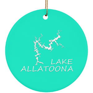 Lake Allatoona Ceramic Circle Ornament