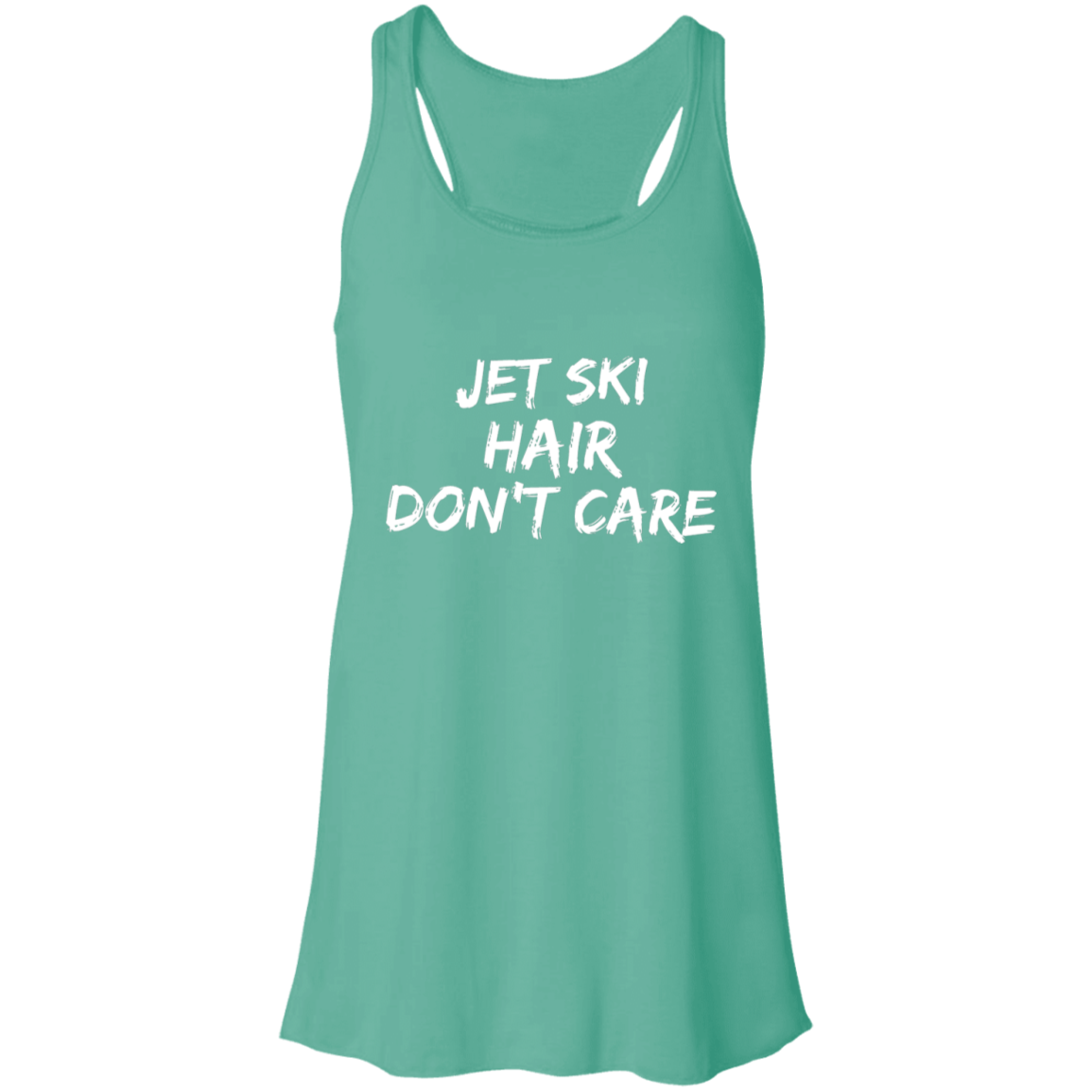 Jet Ski Hair Flowy Racerback Tank