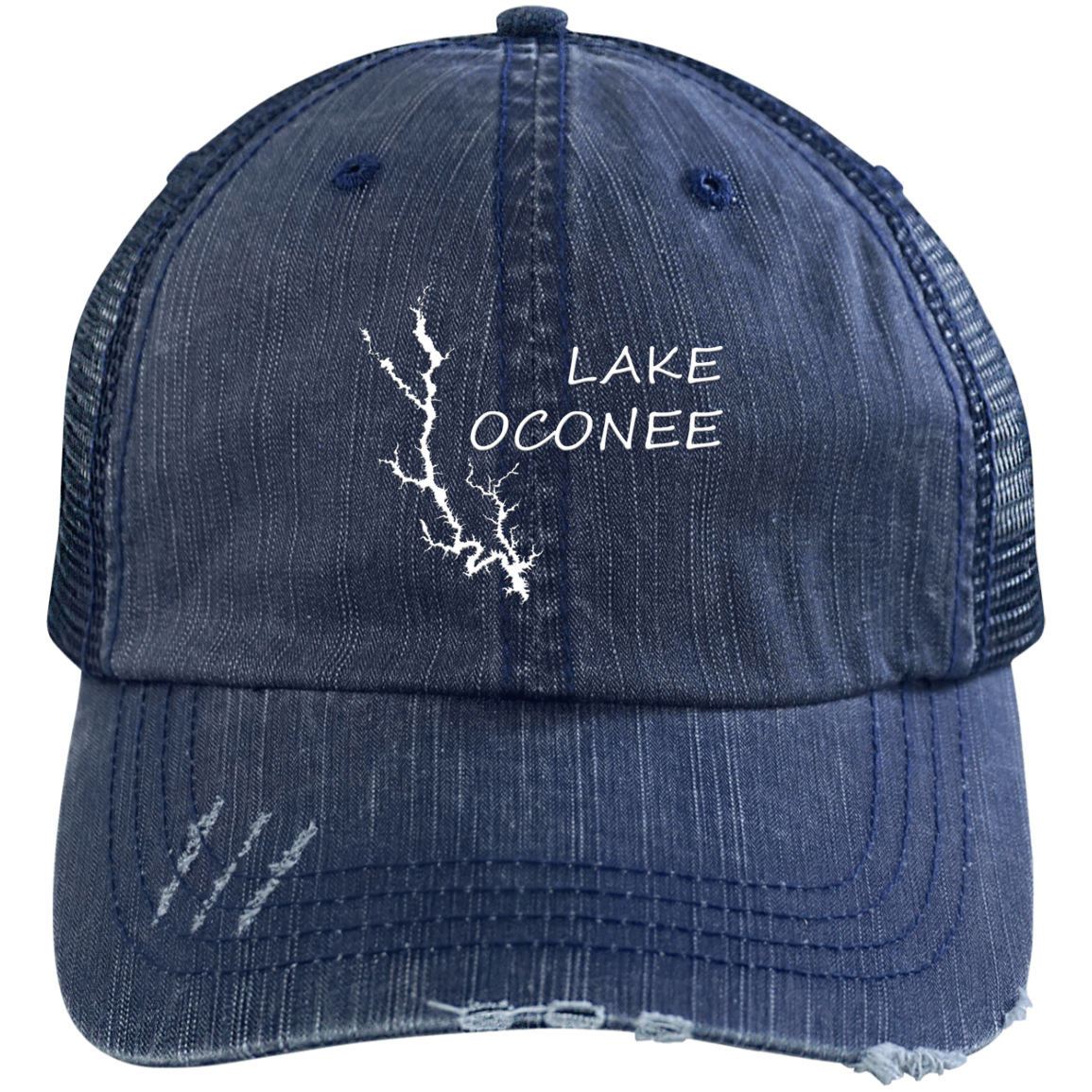 Lake Oconee Distressed Trucker Cap