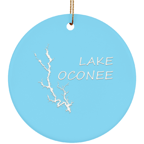 Image of Lake Oconee Ceramic Circle Ornament