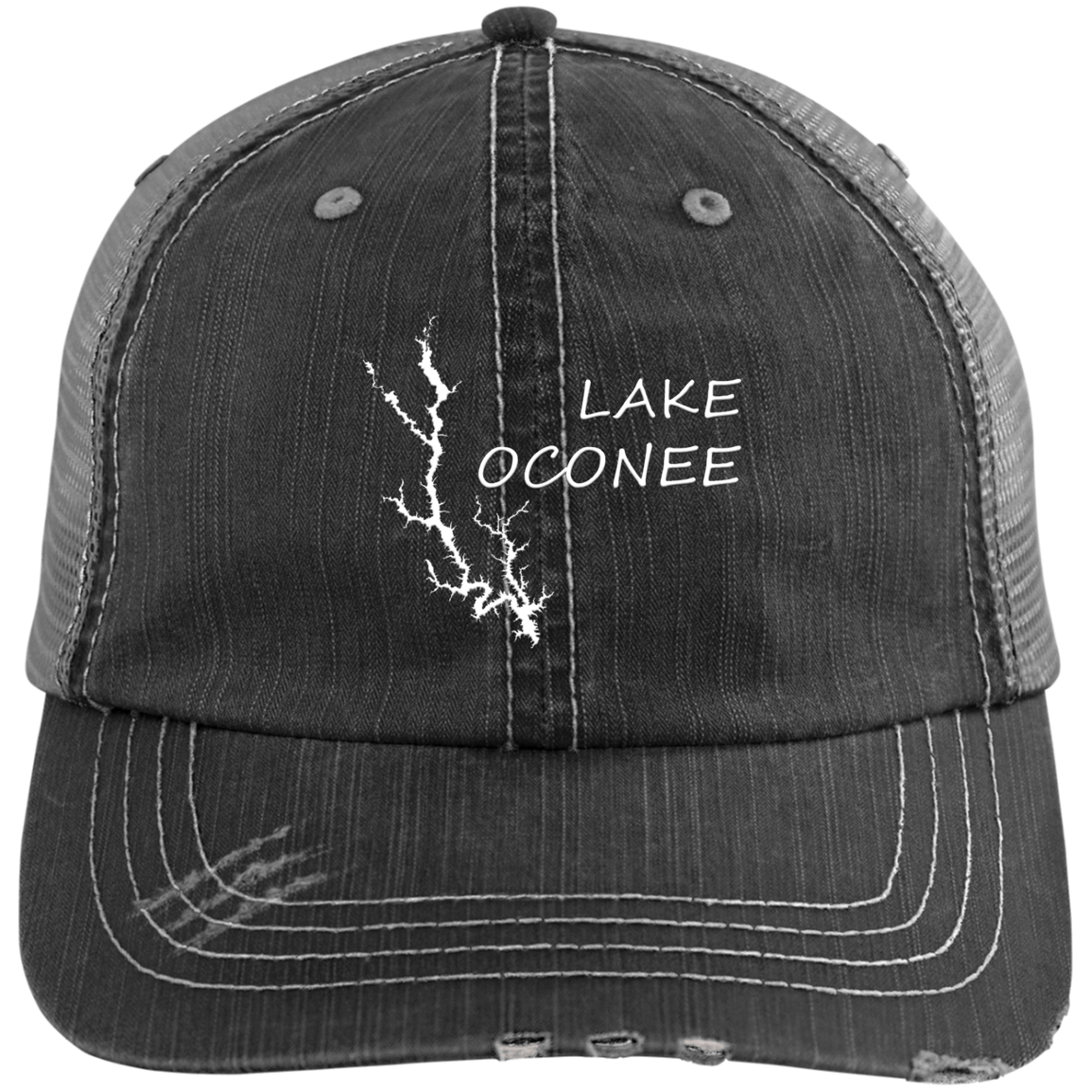 Lake Oconee Distressed Trucker Cap