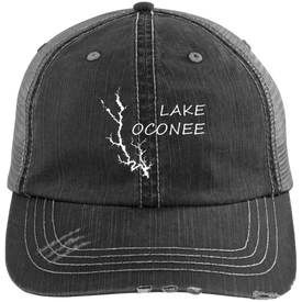 Lake Oconee Distressed Trucker Cap