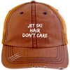 Jet Ski Hair Distressed Unstructured Trucker Cap