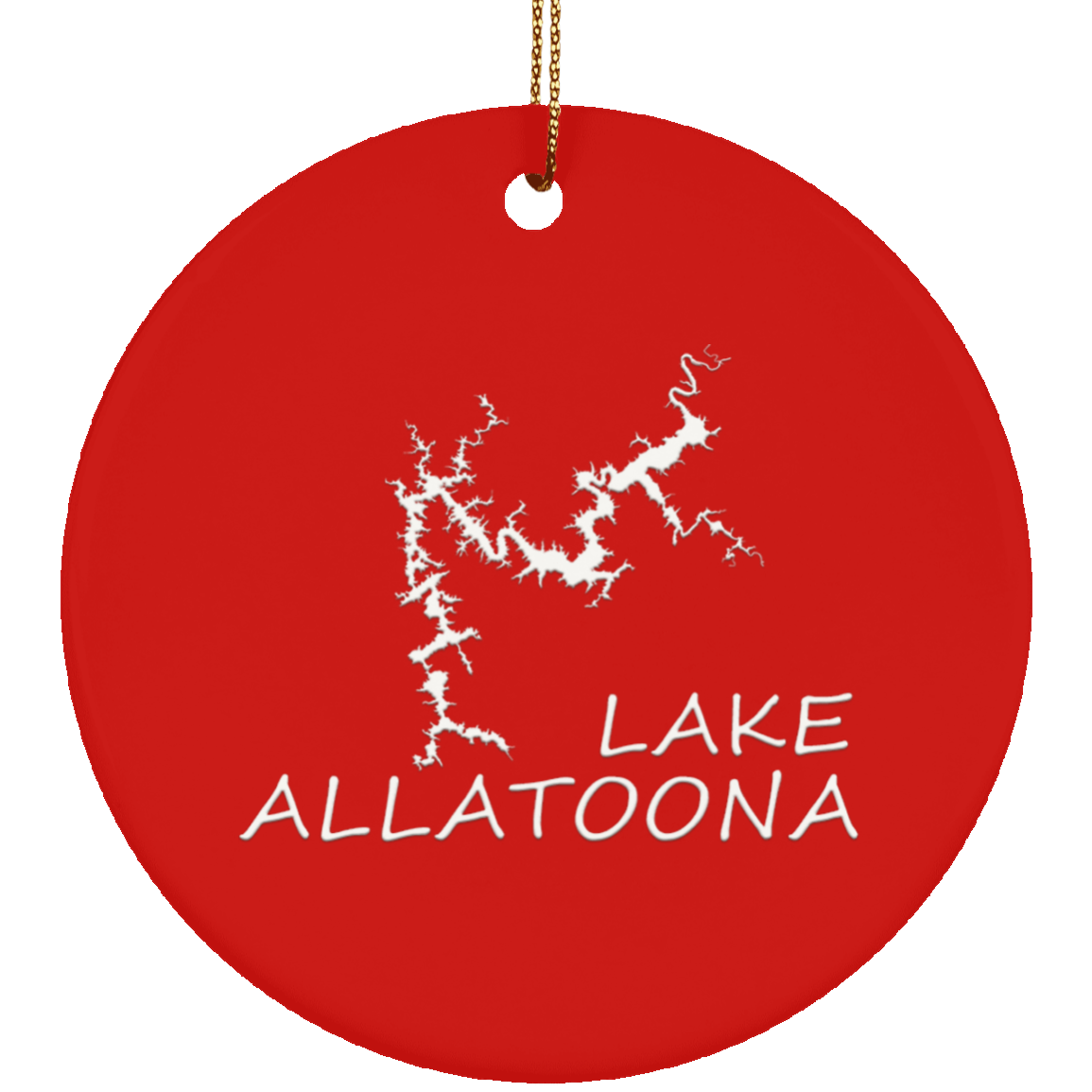 Lake Allatoona Ceramic Circle Ornament