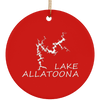 Lake Allatoona Ceramic Circle Ornament