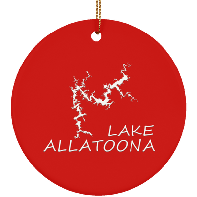 Lake Allatoona Ceramic Circle Ornament