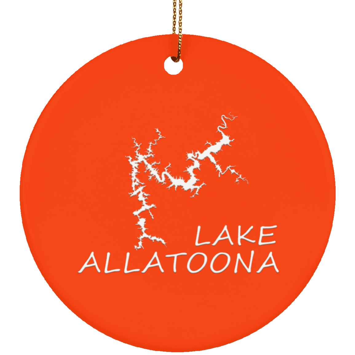 Lake Allatoona Ceramic Circle Ornament