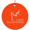 Lake Allatoona Ceramic Circle Ornament