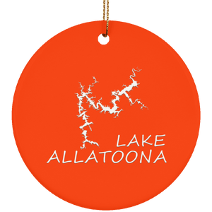 Lake Allatoona Ceramic Circle Ornament