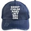 Keep Calm Distressed Unstructured Trucker Cap