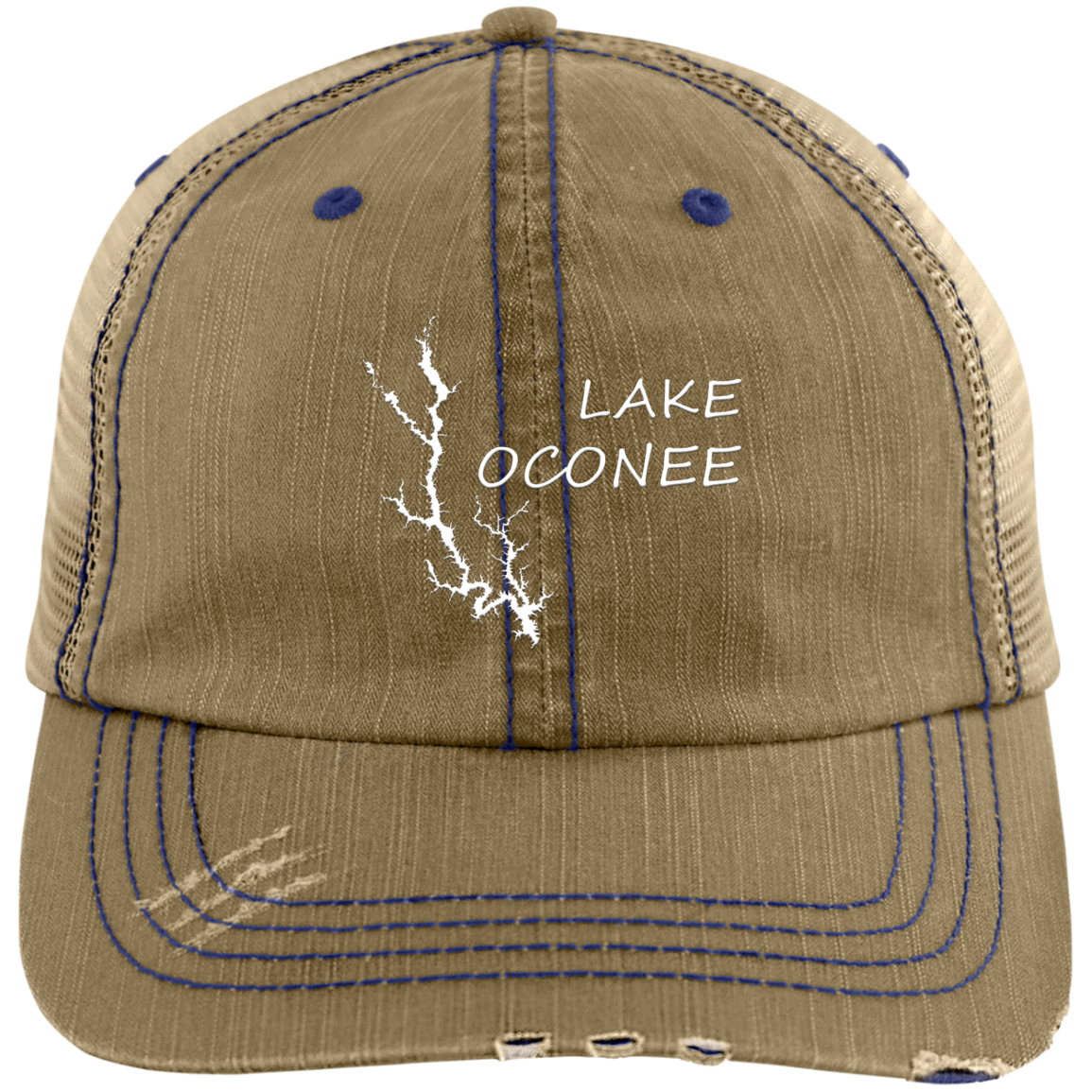 Lake Oconee Distressed Trucker Cap