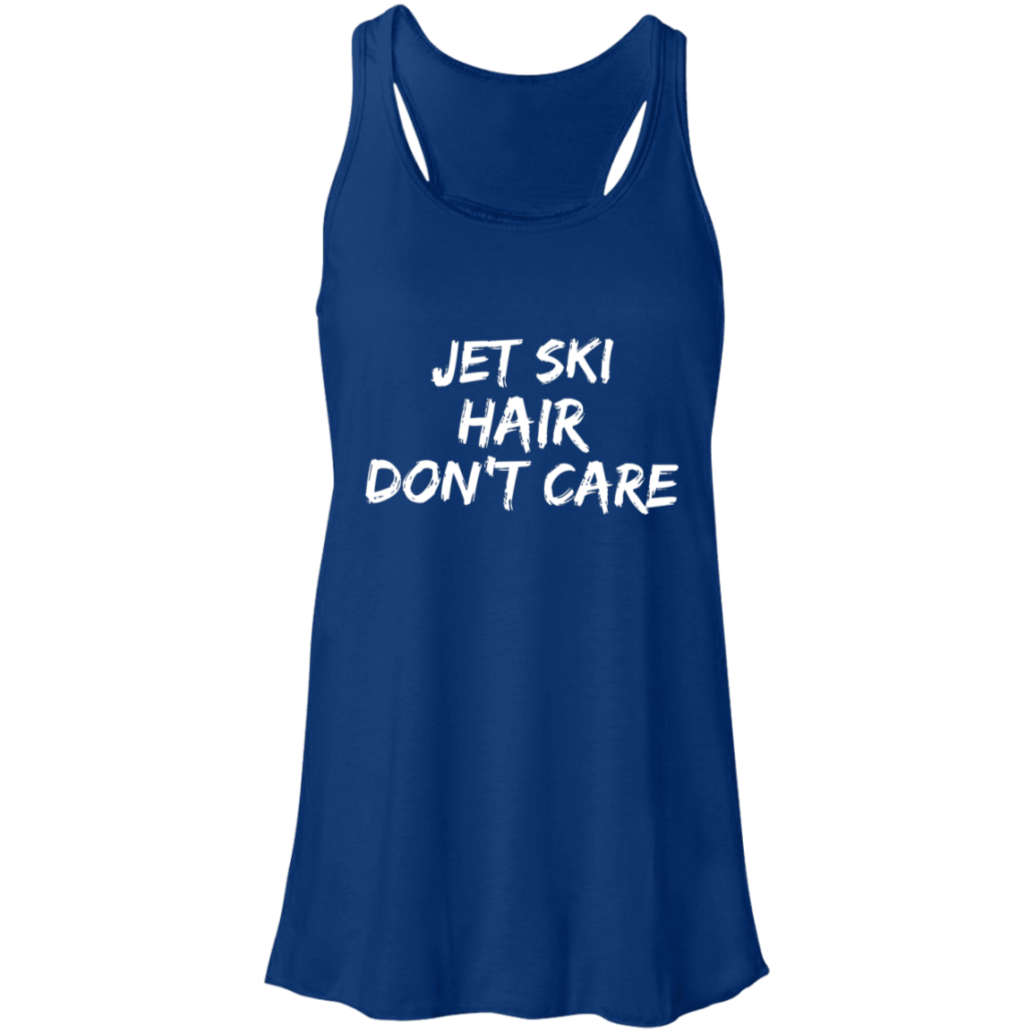 Jet Ski Hair Flowy Racerback Tank