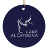 Lake Allatoona Ceramic Circle Ornament