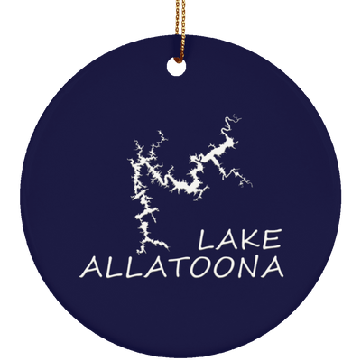 Lake Allatoona Ceramic Circle Ornament