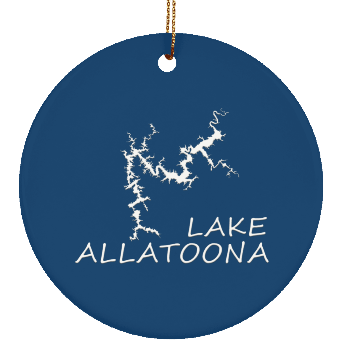 Lake Allatoona Ceramic Circle Ornament