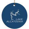 Lake Allatoona Ceramic Circle Ornament