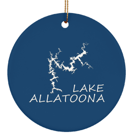 Lake Allatoona Ceramic Circle Ornament
