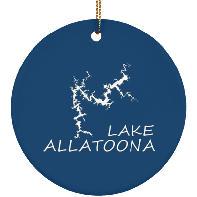 Lake Allatoona Ceramic Circle Ornament