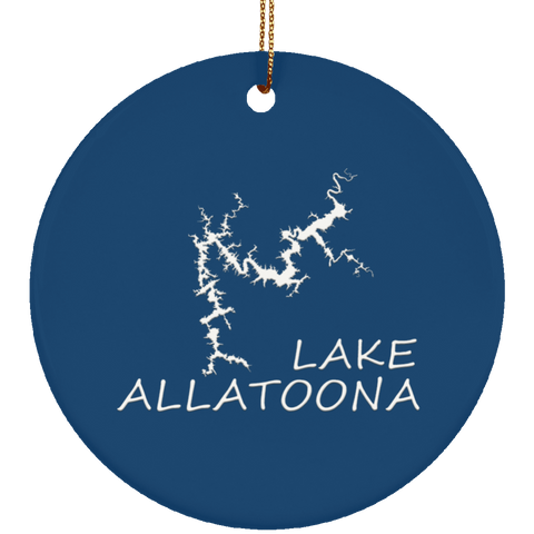 Image of Lake Allatoona Ceramic Circle Ornament