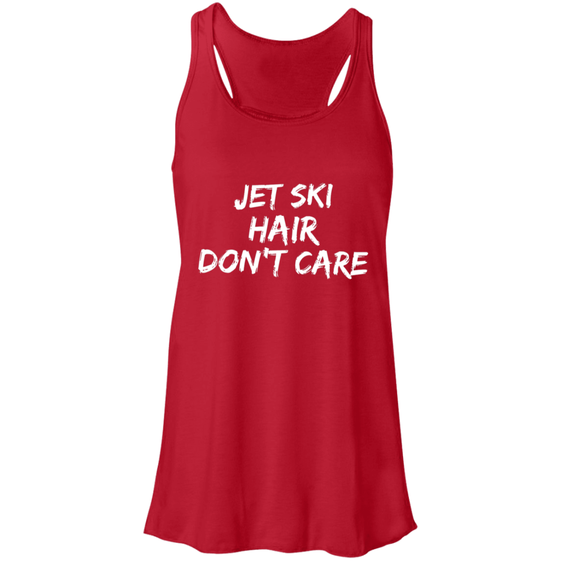 Jet Ski Hair Flowy Racerback Tank
