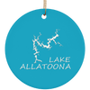 Lake Allatoona Ceramic Circle Ornament