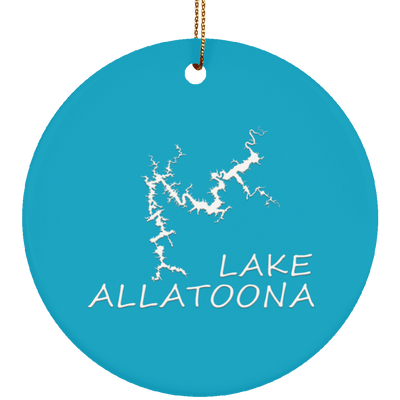 Lake Allatoona Ceramic Circle Ornament