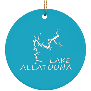 Lake Allatoona Ceramic Circle Ornament