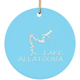 Lake Allatoona Ceramic Circle Ornament