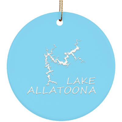 Lake Allatoona Ceramic Circle Ornament